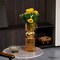 Set of 2 Decorative Green Tall Glass Vase - Modern Minimalist Decor for Parties, and Special Events - Perfect Centerpiece for Coffee Tables, Living Rooms, Dining Tables, Offices, and Farmhouse Decor